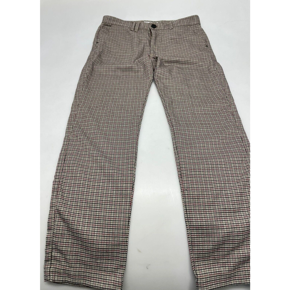 I Love Ugly Dress Pants Plaid Multicolor S Women's  A#2